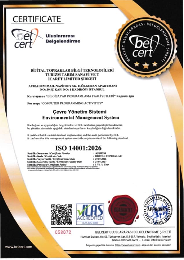 ISO 14001:2026 Çevre Yönetim Sistemi sertifikası
